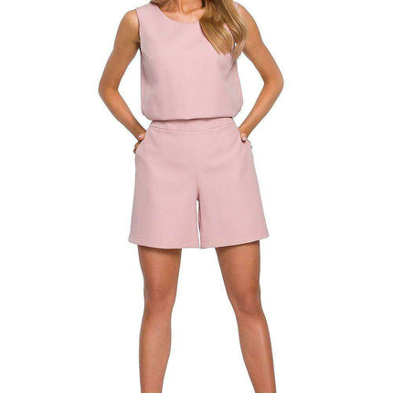 Chic Open-Back Summer Romper Jumpsuit