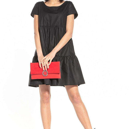 Nautical Elegance Boat Neck Mini Dress