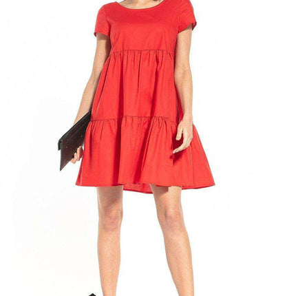 Nautical Elegance Boat Neck Mini Dress