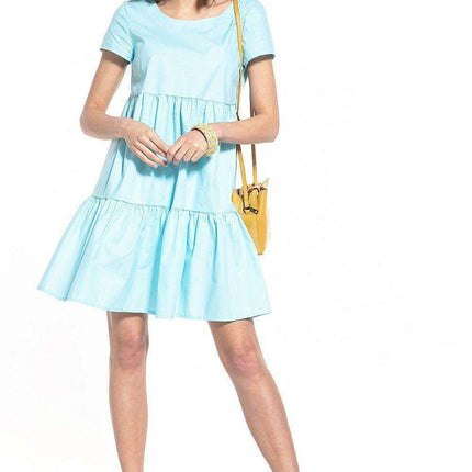 Nautical Elegance Boat Neck Mini Dress