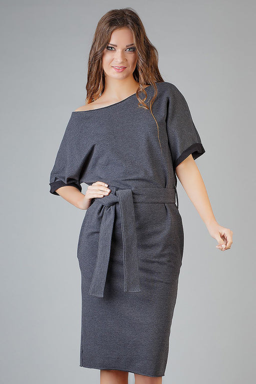 Chic Cotton Blend Kimono Dress with Pockets - Model 39134 Tessita