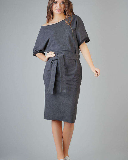Stylish Cotton Blend Kimono Dress with Chic Sleeves and Convenient Pockets