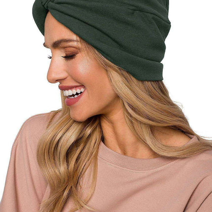 Chic Cotton Knit Turban Cap