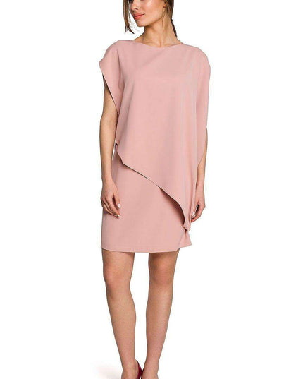 Chic Asymmetrical Layered Day Dress