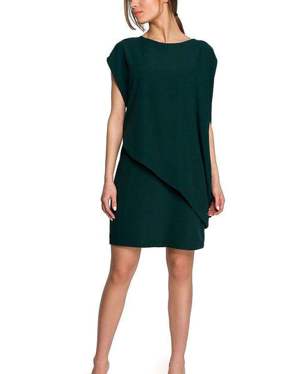 Chic Asymmetrical Layered Day Dress