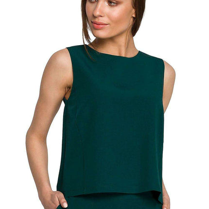 Chic Sleeveless Trapeze Top