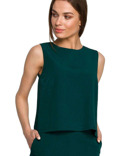 Chic Sleeveless Trapeze Top