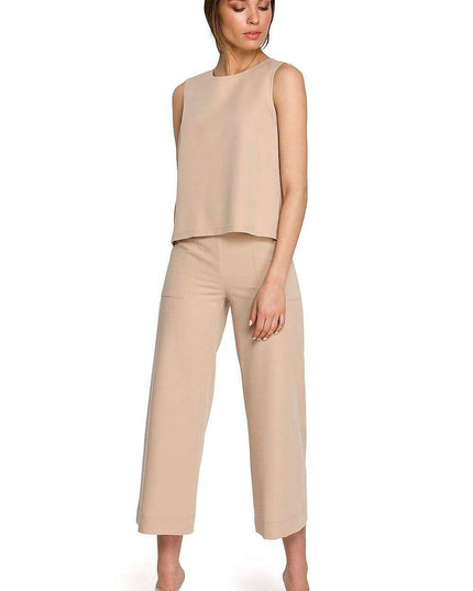 Chic Sleeveless Trapeze Top