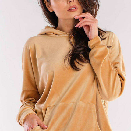 Velour Oversized Pocket Urban Sweatshirt