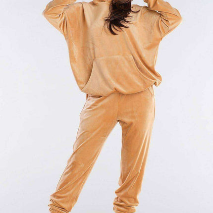 Velour Oversized Pocket Urban Sweatshirt