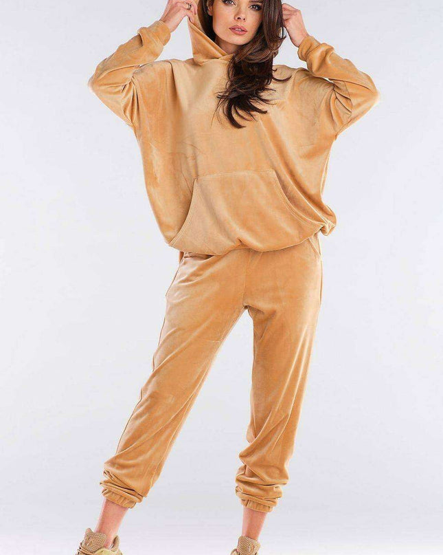 Velour Oversized Pocket Urban Sweatshirt