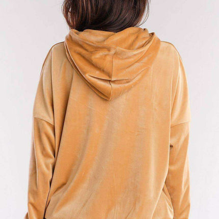 Velour Oversized Pocket Urban Sweatshirt