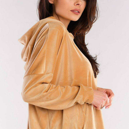 Velour Oversized Pocket Urban Sweatshirt