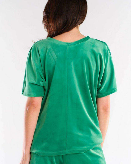 Luxe Velour Lounge Shorts and Tee Set with Coordinating Top