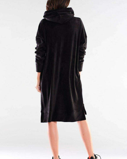 Spring Sporty Chic Velour Logo Tape Dress