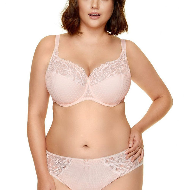Gorteks Semi-Soft Bra with Adjustable Straps and Lace Detailing