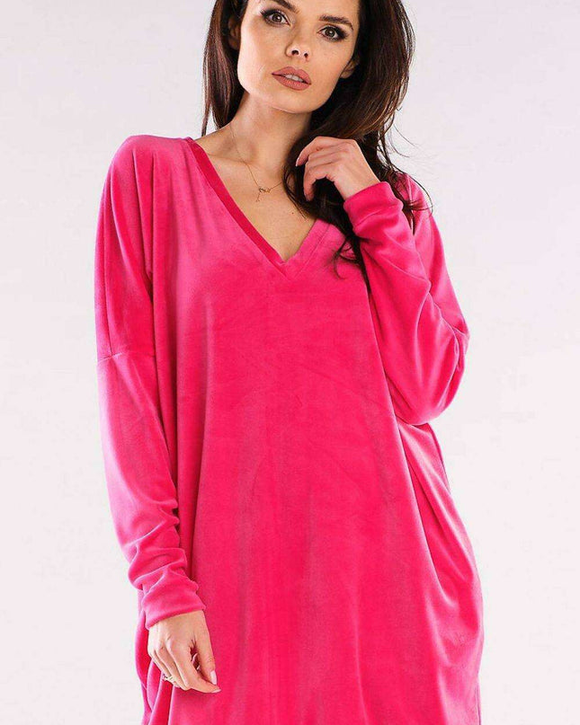 Elegant Velvet Heart-Neck Dress