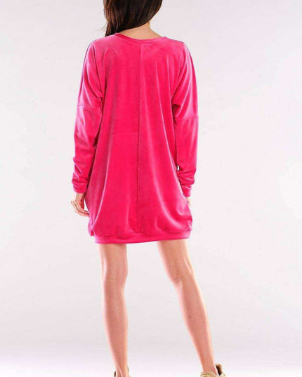 Elegant Velvet Heart-Neck Dress