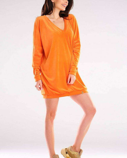 Elegant Velvet Heart-Neck Dress