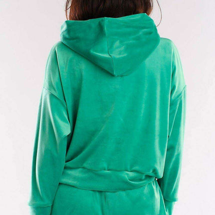 Plush Velour Hooded Sweatshirt - Artfully Made in Poland