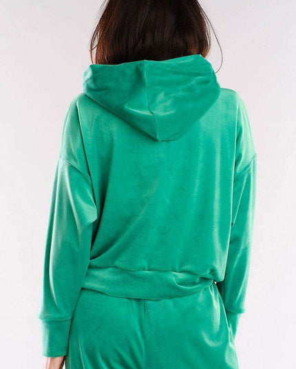 Plush Velour Hooded Sweatshirt - Artfully Made in Poland