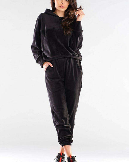 Plush Velour Hooded Sweatshirt - Artfully Made in Poland