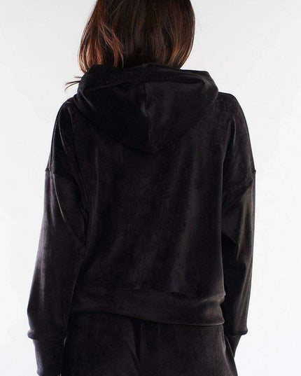 Plush Velour Hooded Sweatshirt - Artfully Made in Poland