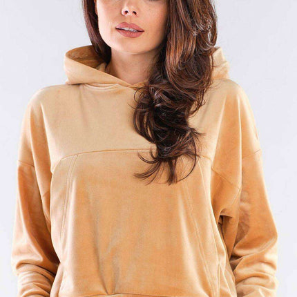 Plush Velour Hooded Sweatshirt - Artfully Made in Poland