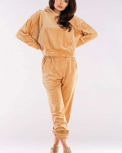 Plush Velour Hooded Sweatshirt - Artfully Made in Poland