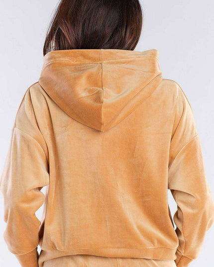 Plush Velour Hooded Sweatshirt - Artfully Made in Poland
