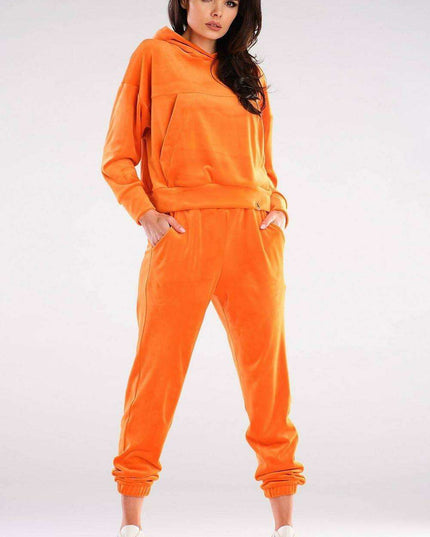 Plush Velour Hooded Sweatshirt - Artfully Made in Poland