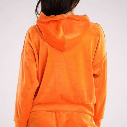 Plush Velour Hooded Sweatshirt - Artfully Made in Poland