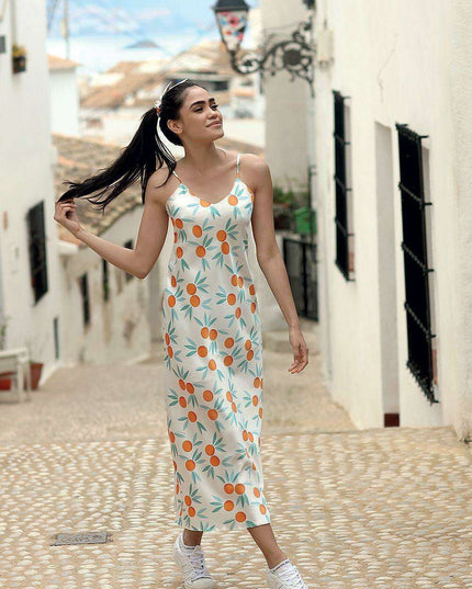 Luxurious Printed Satin Nightgown by DKaren