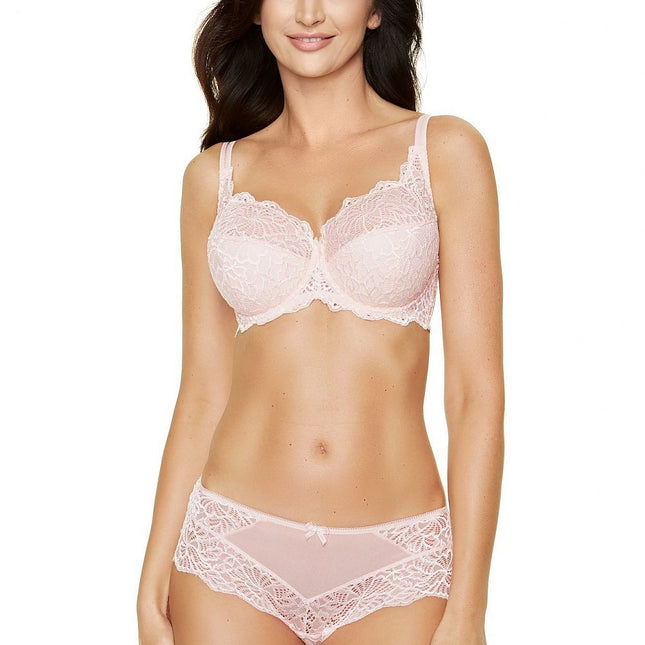Gorteks Semi-Soft Bra with Adjustable Straps and Lace Detailing