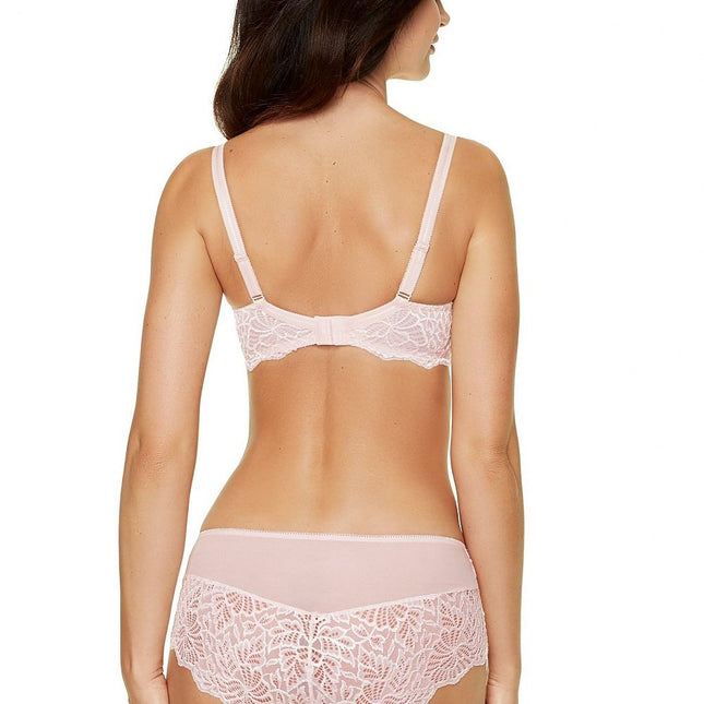 Gorteks Semi-Soft Bra with Adjustable Straps and Lace Detailing