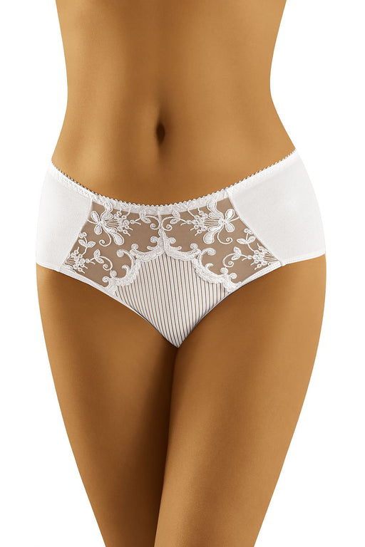 Organic Cotton Floral Embroidered High Waist Panties - Breathable Comfort