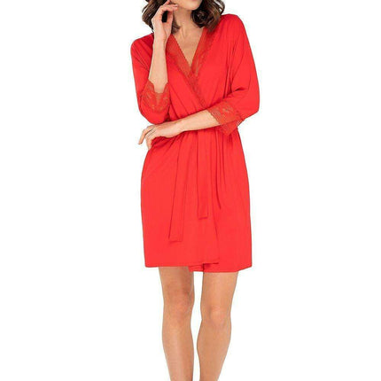 Elegant Black Lace Bathrobe