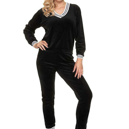 Luxurious Velour V-Neck Lounge Set