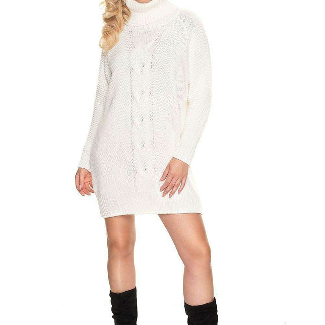 Chic Turtleneck Knit Mini Dress