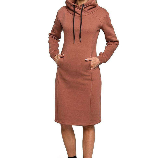 Chic High Neck Knit Dress for Ultimate Winter Comfort