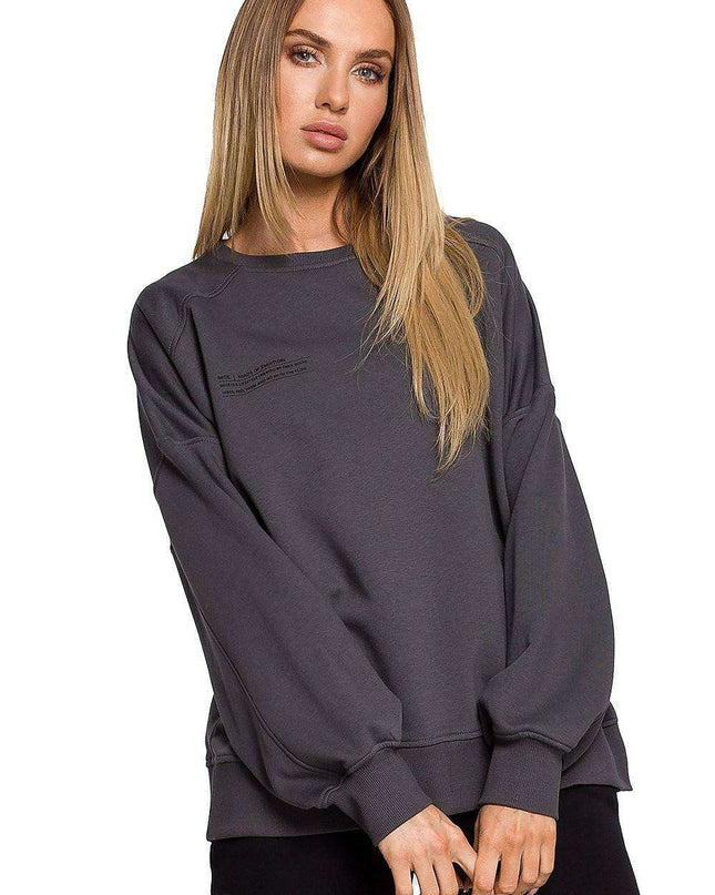Unique MOE Statement Oversized Cotton Sweatshirt