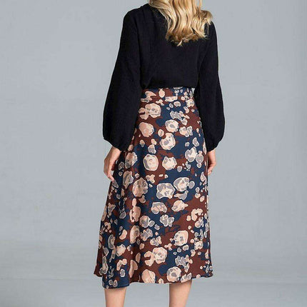 Adjustable Neckline Cotton Blouse with Elegant Elastic Sleeves