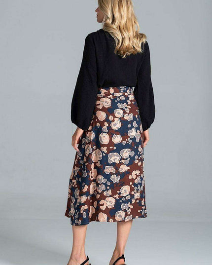 Adjustable Neckline Cotton Blouse with Elegant Elastic Sleeves