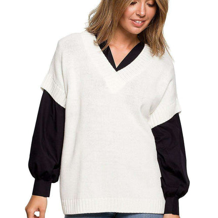 Stylish Sleeveless Knit Blouse for Effortless Office Elegance