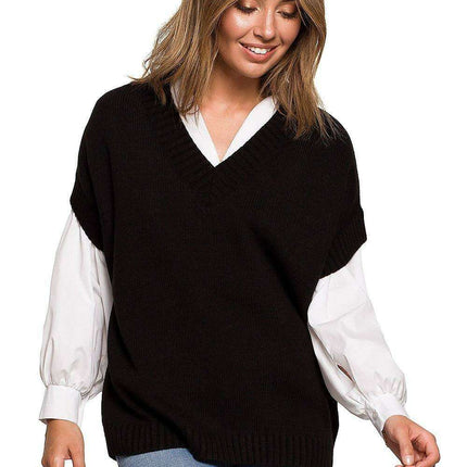 Stylish Sleeveless Knit Blouse for Effortless Office Elegance