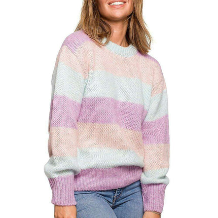 Vibrant Colorblock Knit Sweater