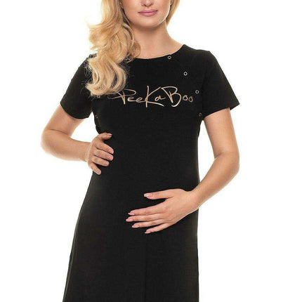 PeeKaBoo Nursing-Friendly Cotton Maternity Nightgown