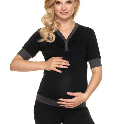 Nursing-Friendly Maternity Pajama Set for Comfort and Style