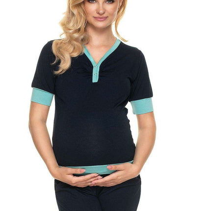 Nursing-Friendly Maternity Pajama Set for Comfort and Style