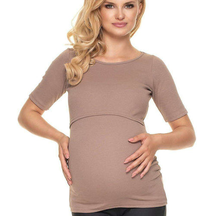 Chic Pleated Blouse for Maternity and Nursing